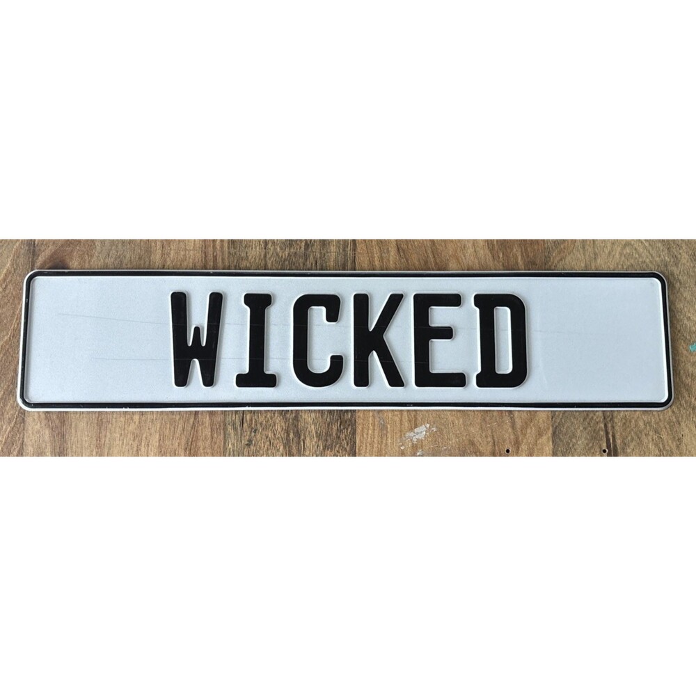 Wicked European License Plate - Dorm, Game Room sign